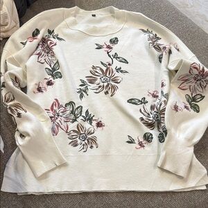 Floral Print Sweater